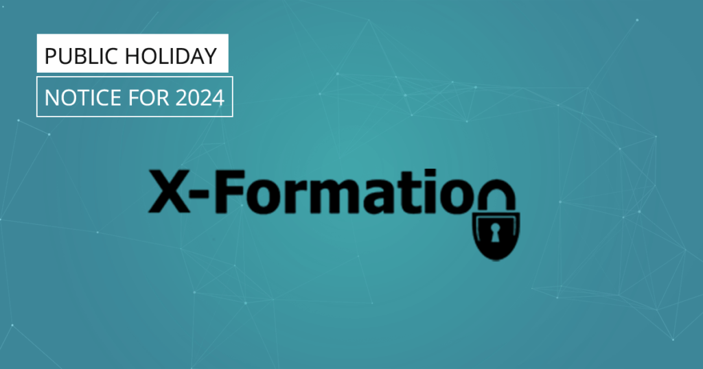 X-Formation - Public holiday notice for 2024